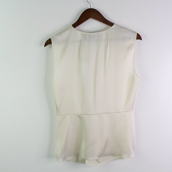 Theory Twist Front Soft Satin Top in Rice 6 - Picture 10 of 11